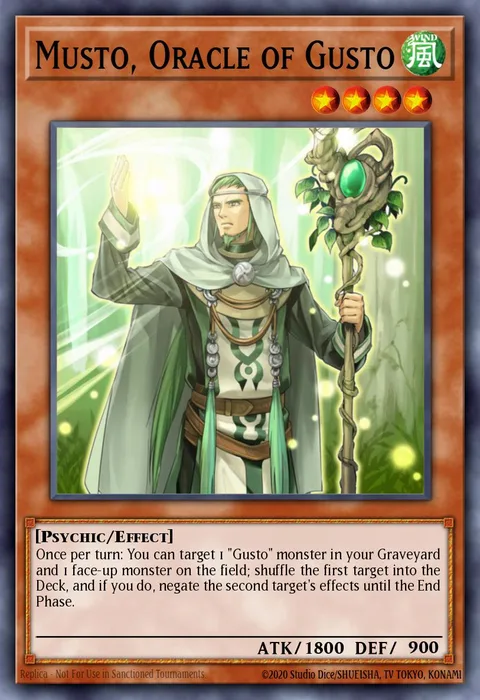 Musto, Oracle of Gusto trading card