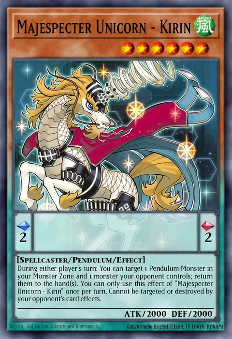 Majespecter Unicorn - Kirin trading card