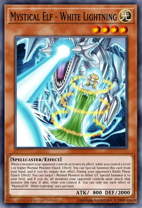 Mystical Elf - White Lightning trading card