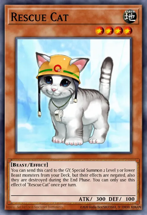 Rescue Cat trading card