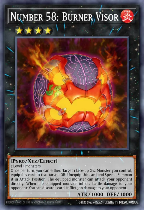 Number 58: Burner Visor trading card