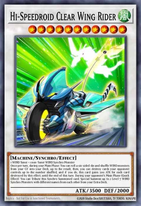 Hi-Speedroid Clear Wing Rider trading card