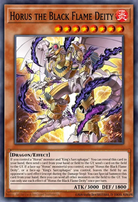 Horus the Black Flame Deity trading card