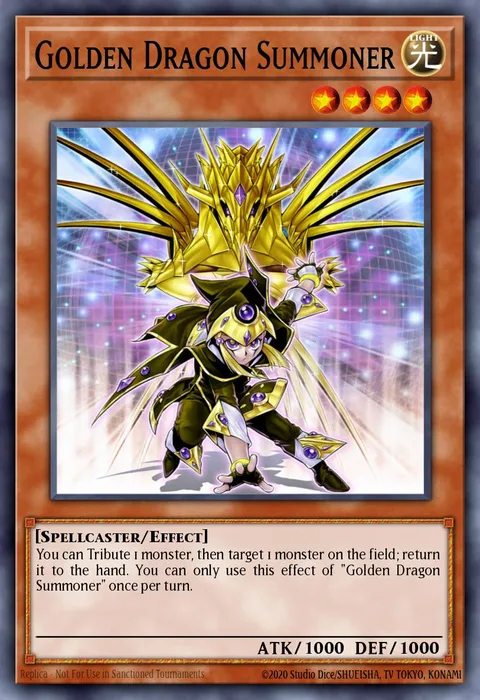 Golden Dragon Summoner trading card