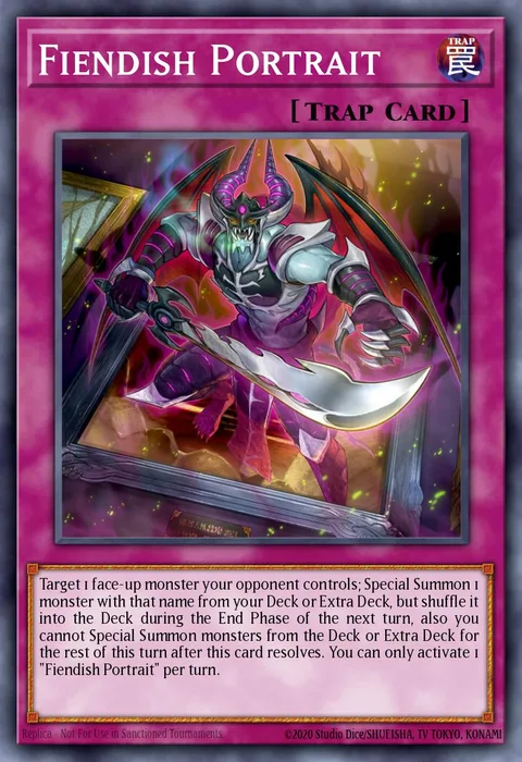 Fiendish Portrait trading card