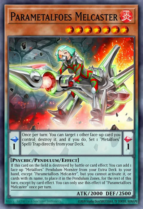 Parametalfoes Melcaster trading card