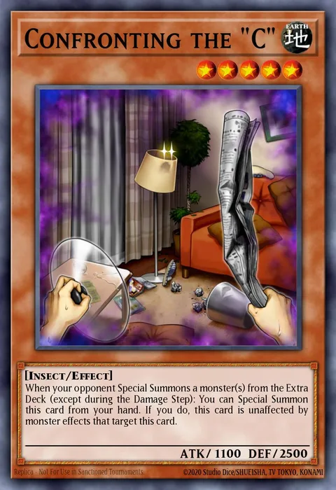 Confronting the "C" trading card