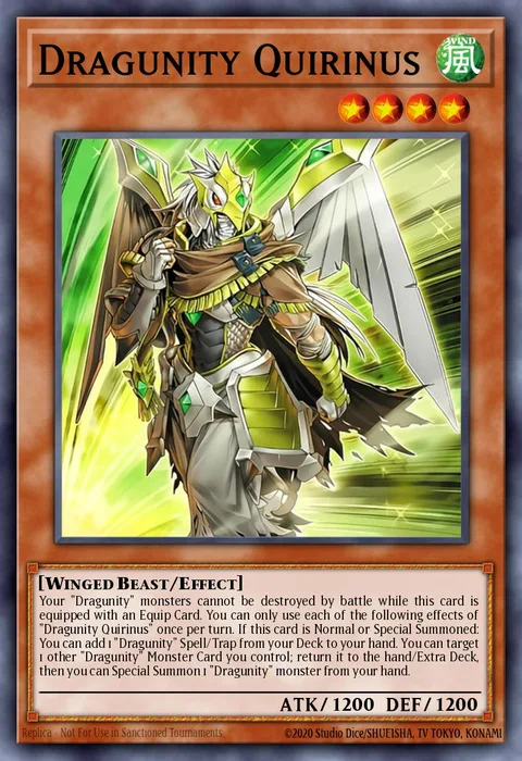 Dragunity Quirinus trading card