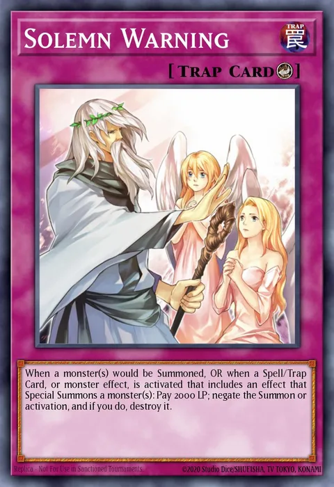 Solemn Warning trading card