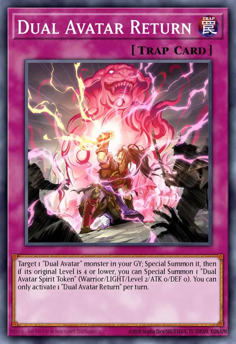 Dual Avatar Return trading card