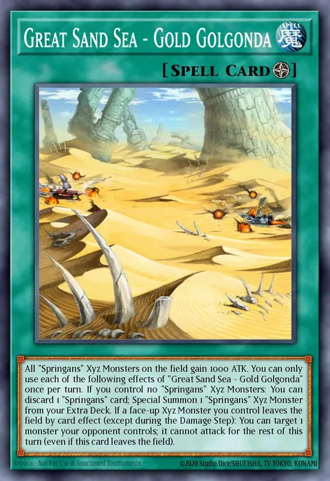 Great Sand Sea - Gold Golgonda trading card