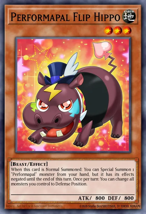 Performapal Flip Hippo trading card