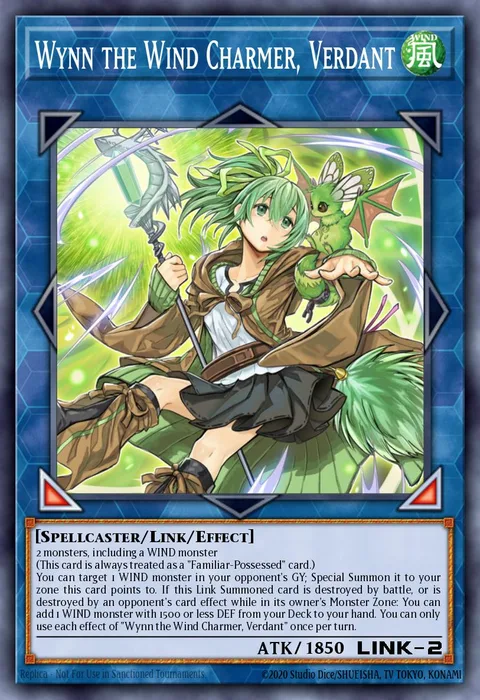 Wynn the Wind Charmer, Verdant trading card
