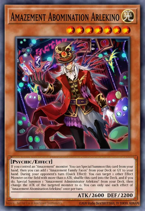 Amazement Abomination Arlekino trading card