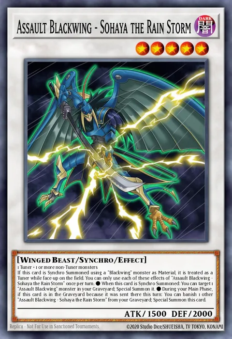 Assault Blackwing - Sohaya the Rain Storm trading card