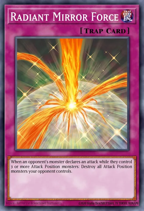 Radiant Mirror Force trading card