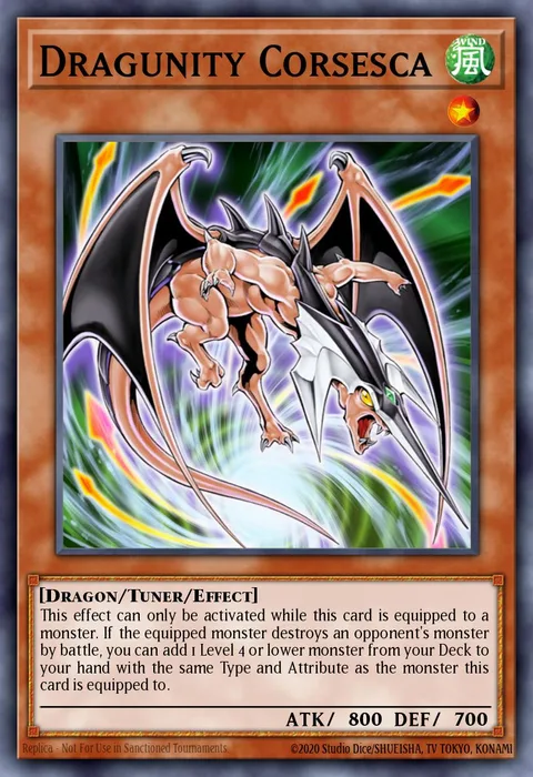 Dragunity Corsesca trading card