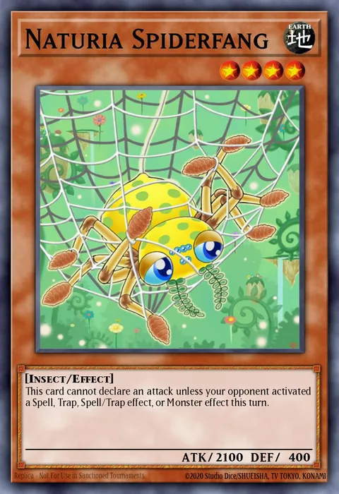 Naturia Spiderfang trading card