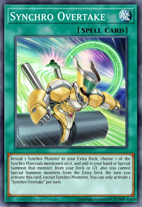 Synchro Overtake trading card