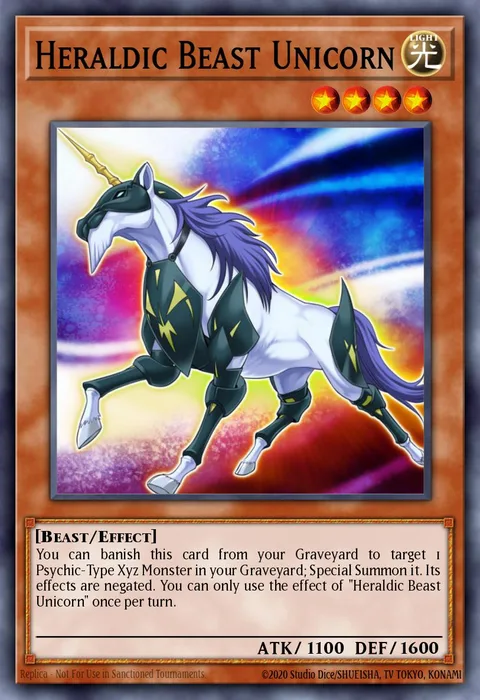 Heraldic Beast Unicorn trading card