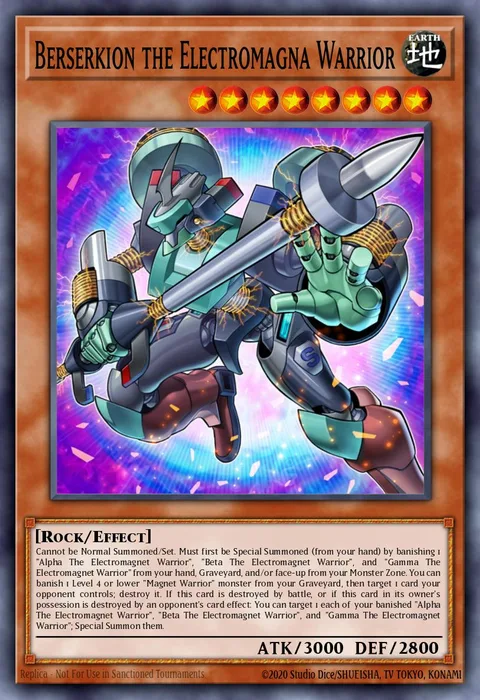 Berserkion the Electromagna Warrior trading card