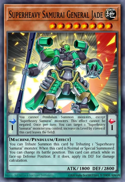 Superheavy Samurai General Jade trading card
