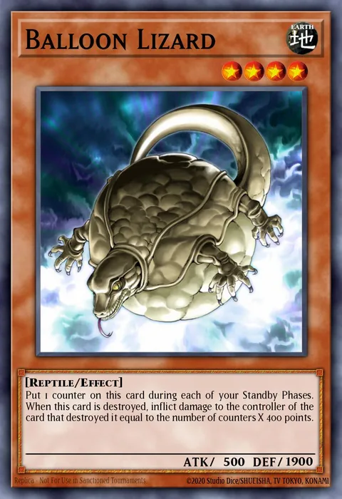 Balloon Lizard trading card