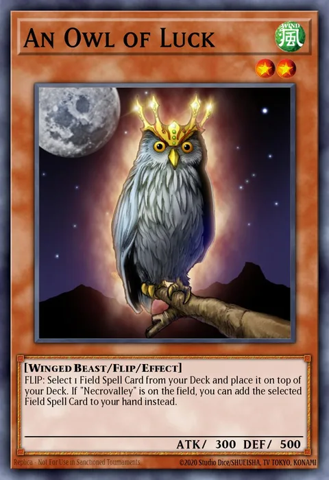 An Owl of Luck trading card