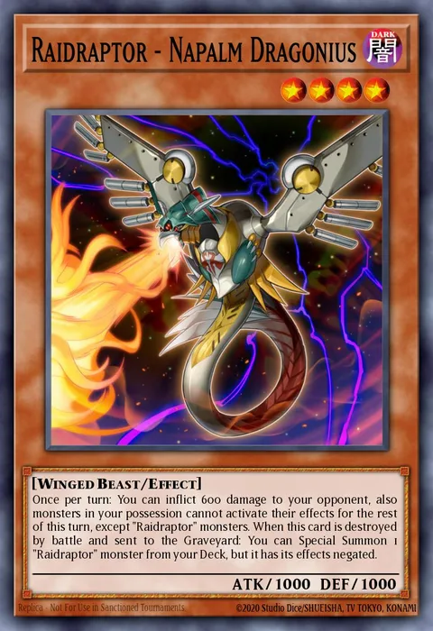 Raidraptor - Napalm Dragonius trading card