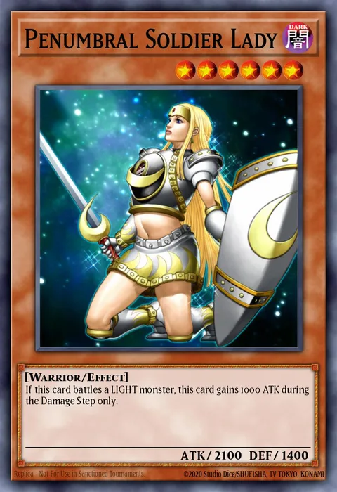 Penumbral Soldier Lady trading card