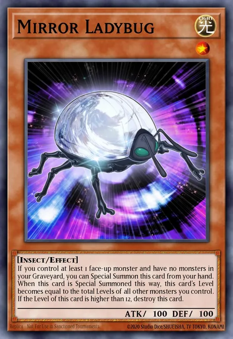 Mirror Ladybug trading card