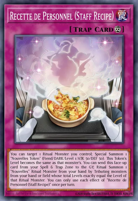 Recette de Personnel (Staff Recipe) trading card