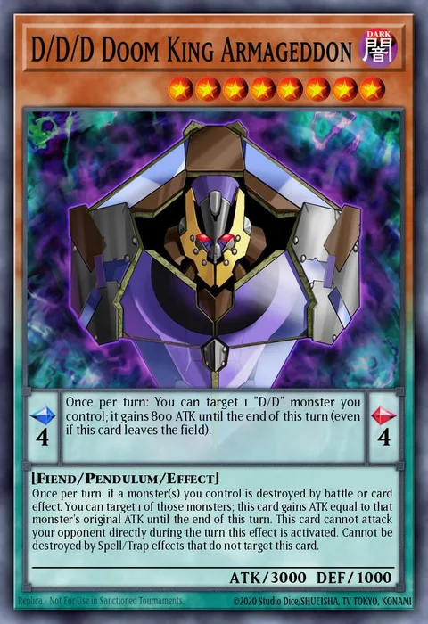 D/D/D Doom King Armageddon trading card