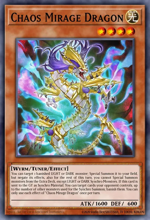 Chaos Mirage Dragon trading card