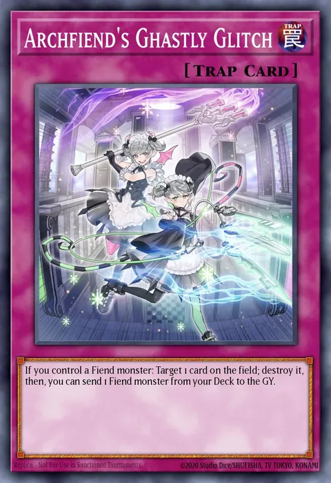 Archfiend's Ghastly Glitch trading card