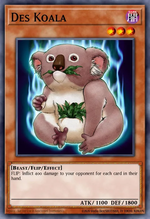 Des Koala trading card