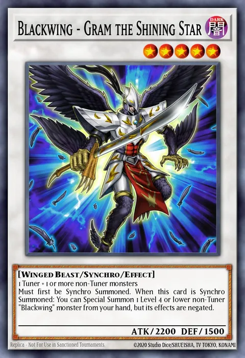 Blackwing - Gram the Shining Star trading card