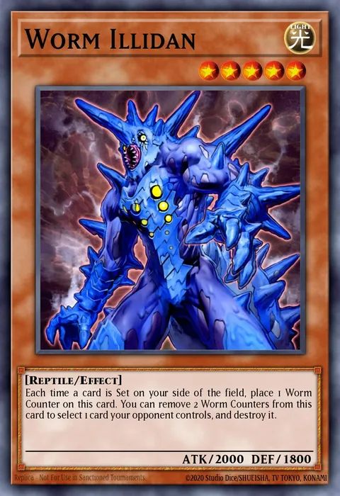 Worm Illidan trading card