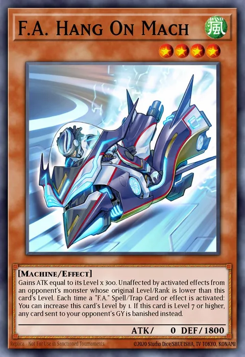 F.A. Hang On Mach trading card