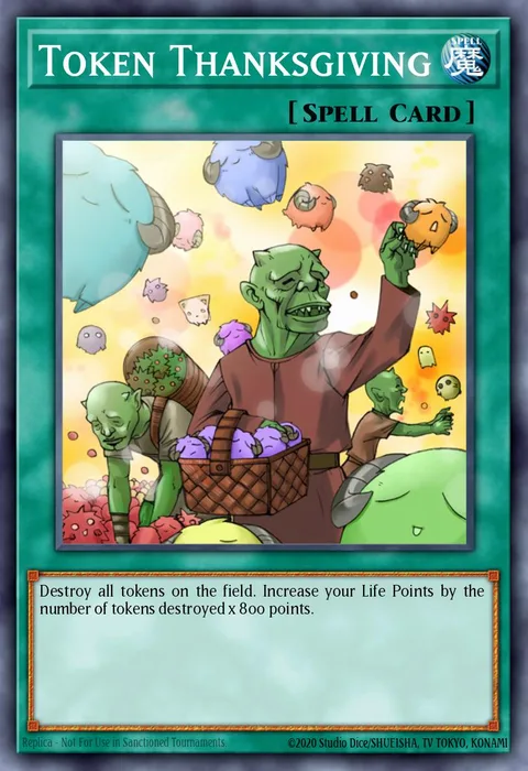 Token Thanksgiving trading card