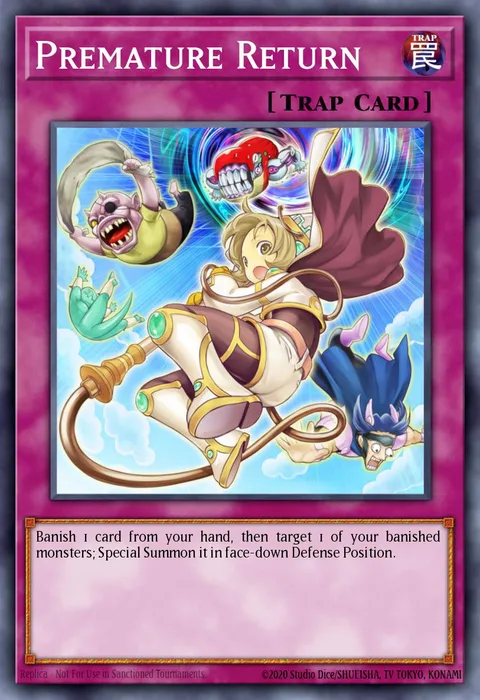 Premature Return trading card