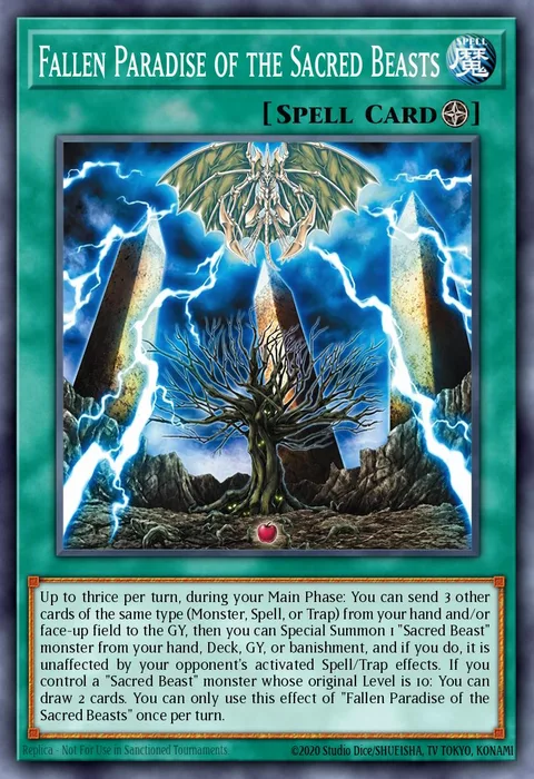 Fallen Paradise of the Sacred Beasts trading card
