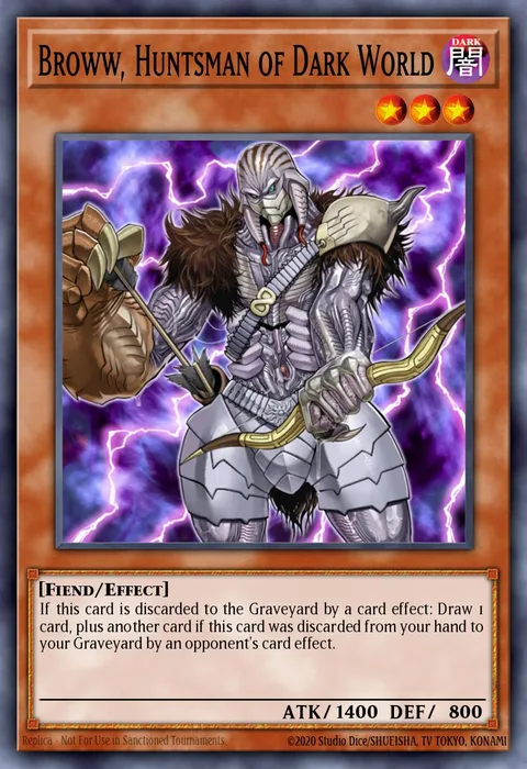 Broww, Huntsman of Dark World trading card
