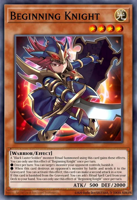 Beginning Knight trading card