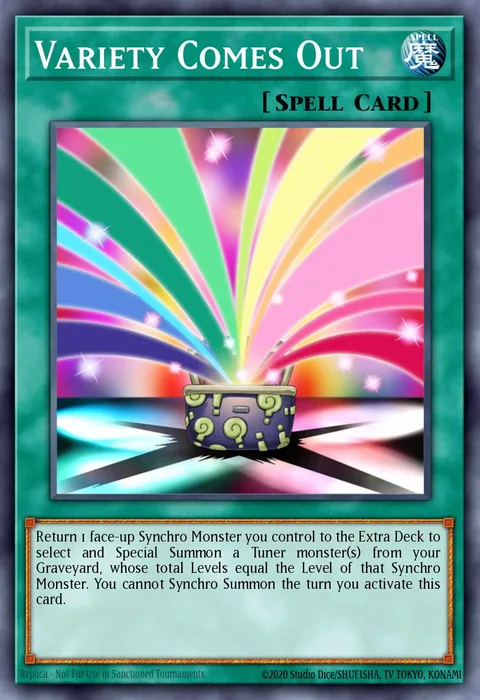 Variety Comes Out trading card