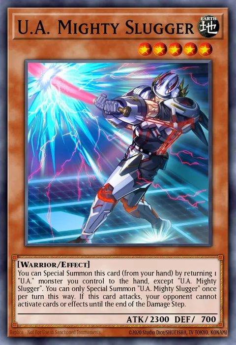 U.A. Mighty Slugger trading card