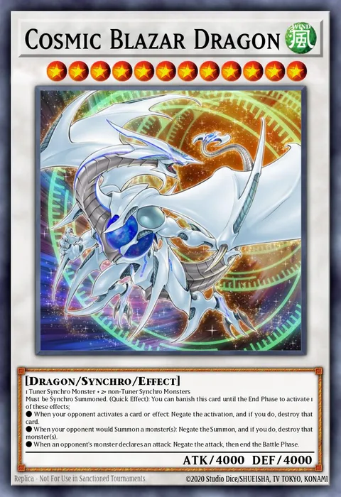 Cosmic Blazar Dragon trading card