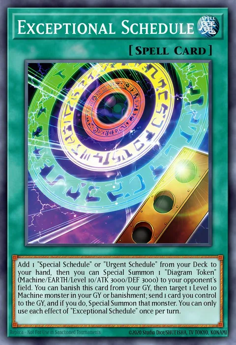 Exceptional Schedule trading card