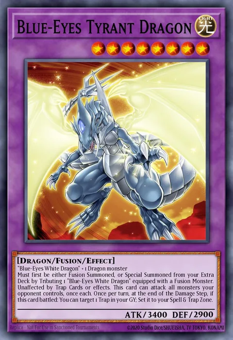 Blue-Eyes Tyrant Dragon trading card