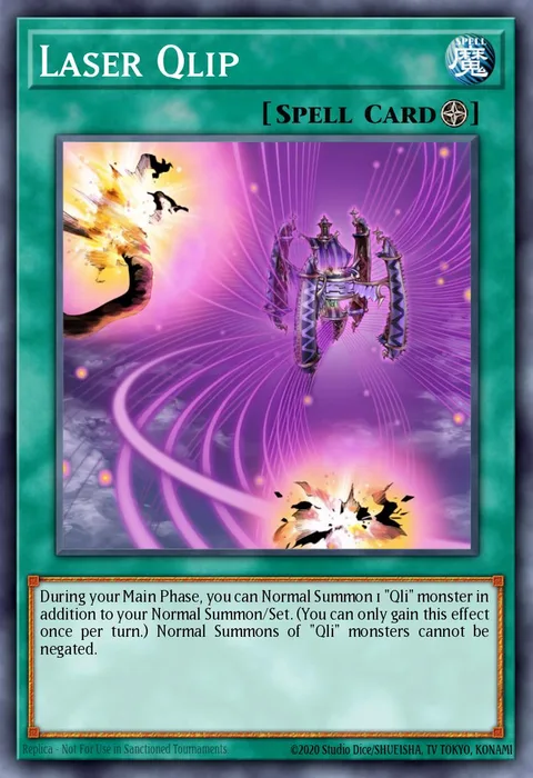 Laser Qlip trading card
